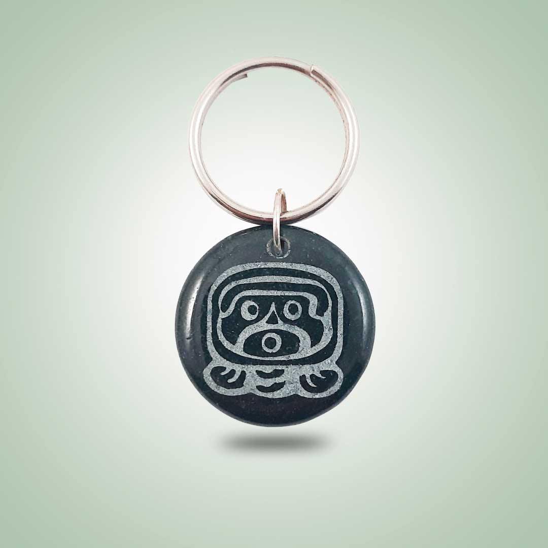 Ajpu Glyph Keyring – Jade Maya