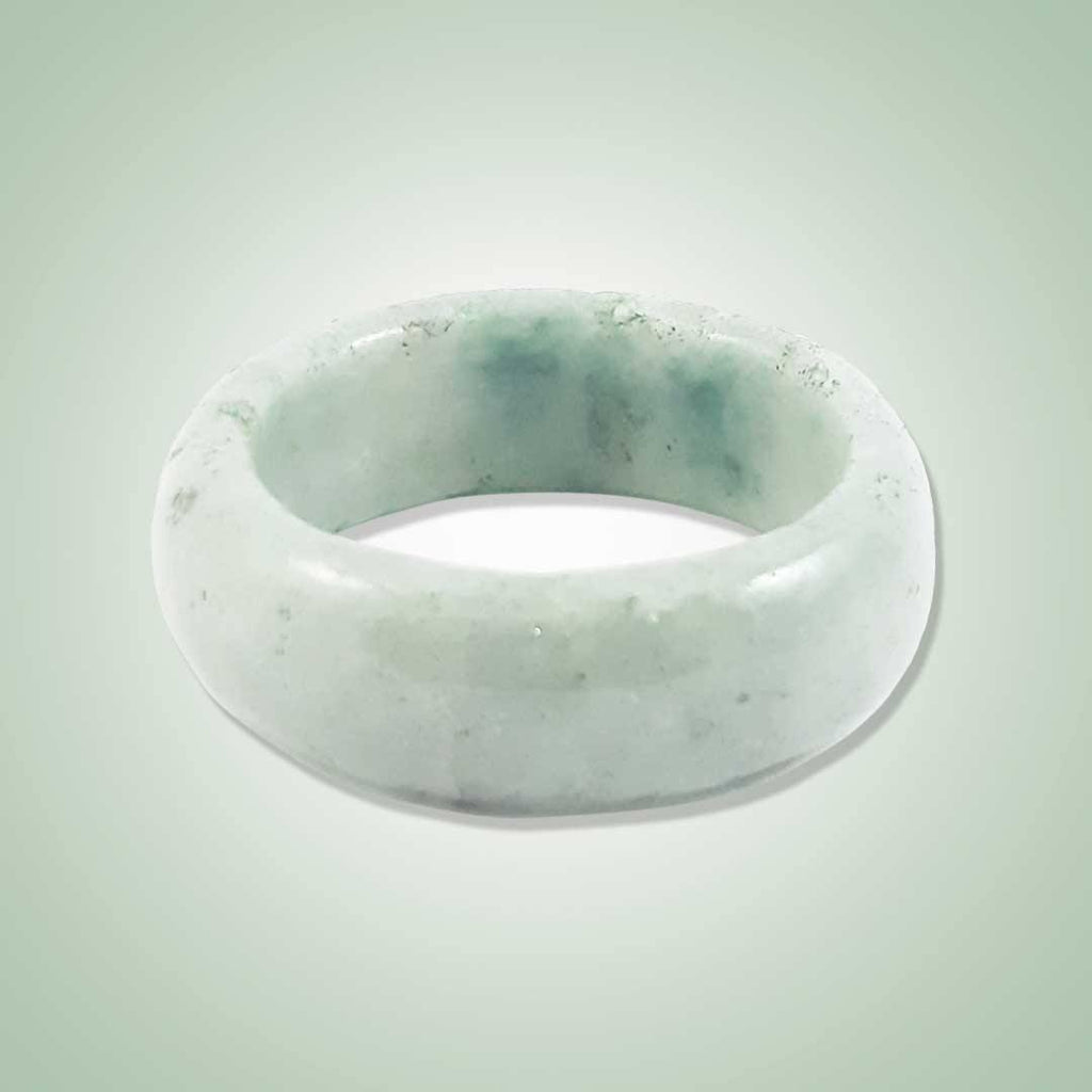 Solid Mint Green Jade Ring - Jade Maya