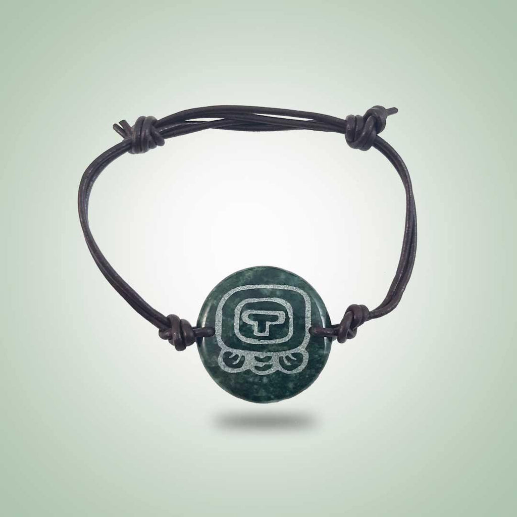 Iq' Leather Bracelet - Jade Maya