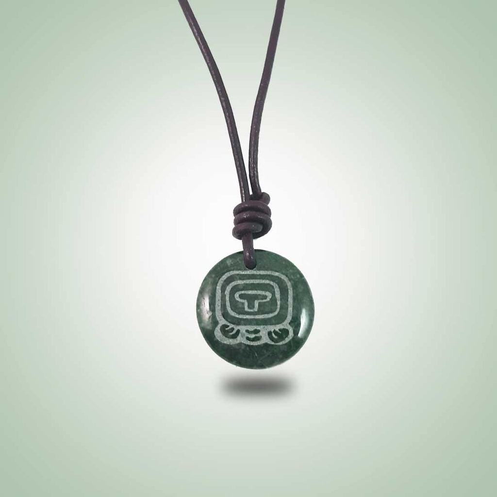 Iq' Leather Necklace (26mm) - Jade Maya