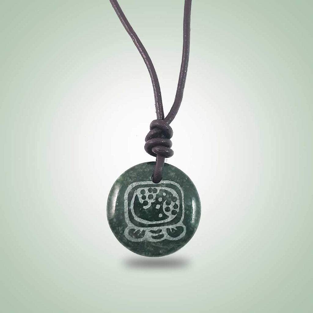 Large Mayan Sign Necklace (32mm) - Jade Maya