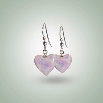 Lavender Heart Earrings - Jade Maya
