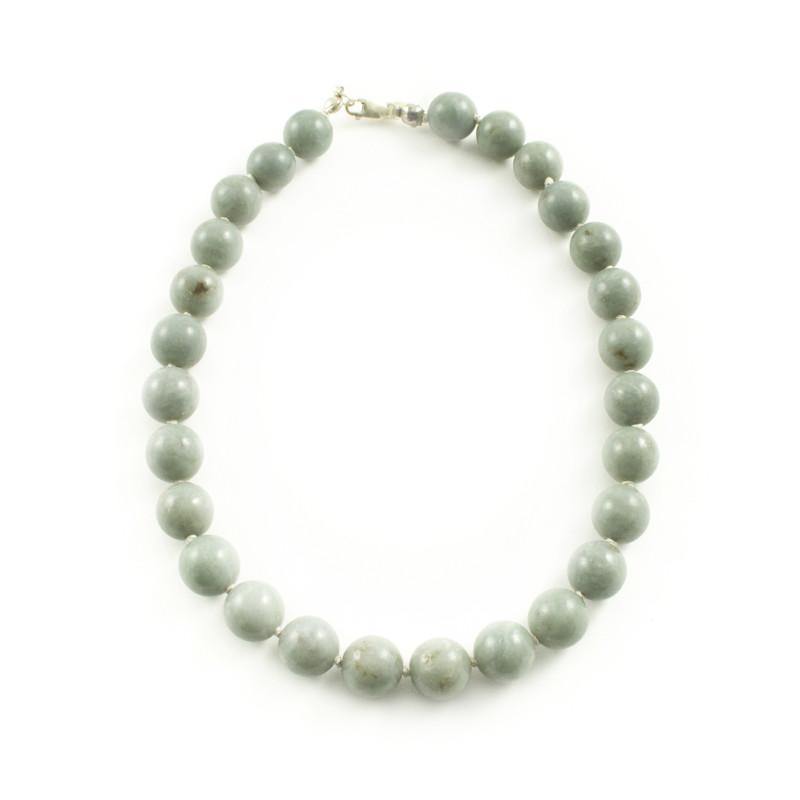 Green Jade Beaded Necklace - Jade Maya