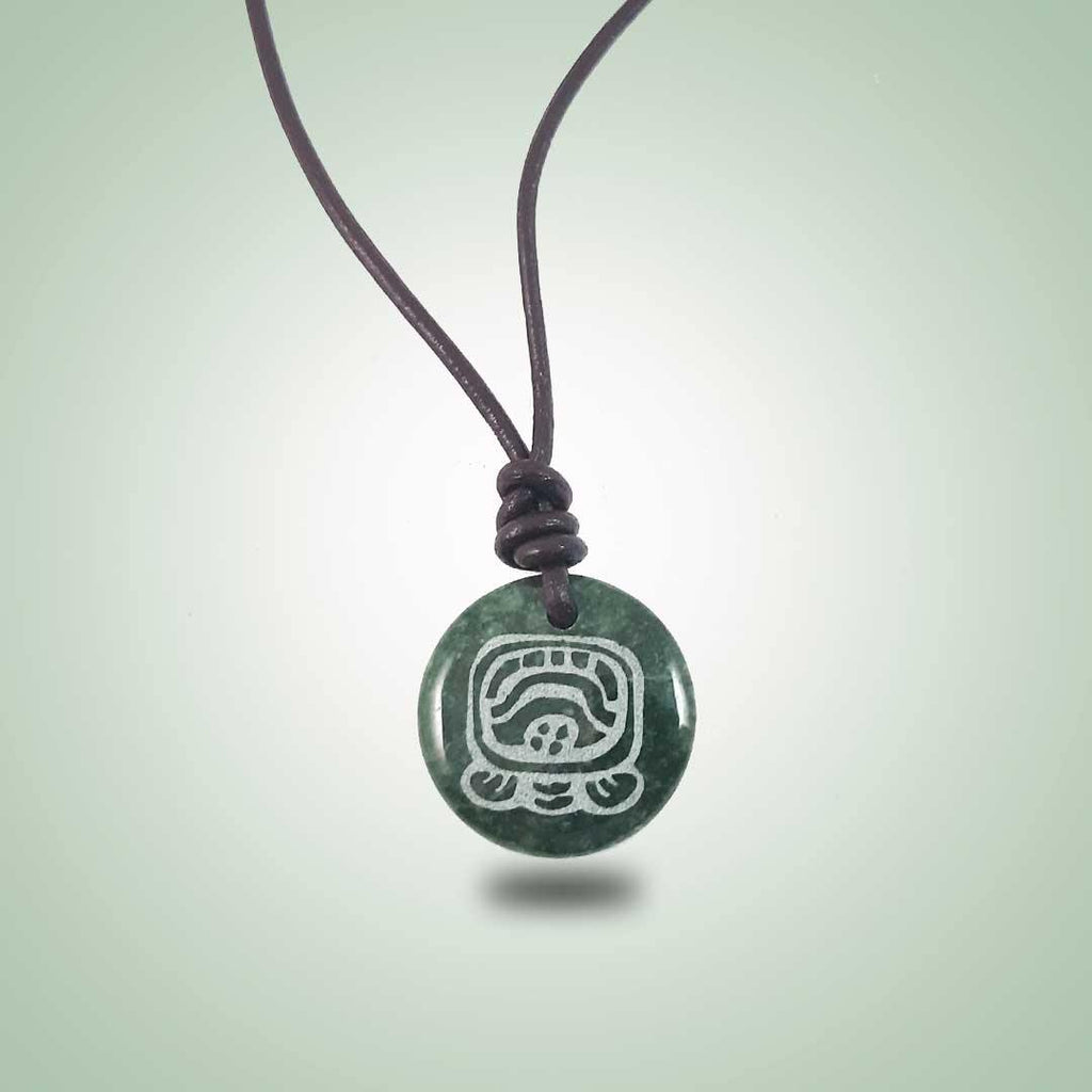 Small Mayan Sign Necklace (26mm) - Jade Maya