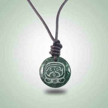 Ajpu Leather Necklace (32mm) - Jade Maya