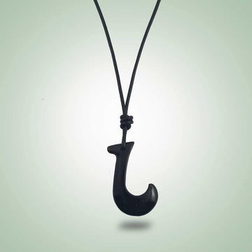 Fish Hook Leather Necklace - Jade Maya