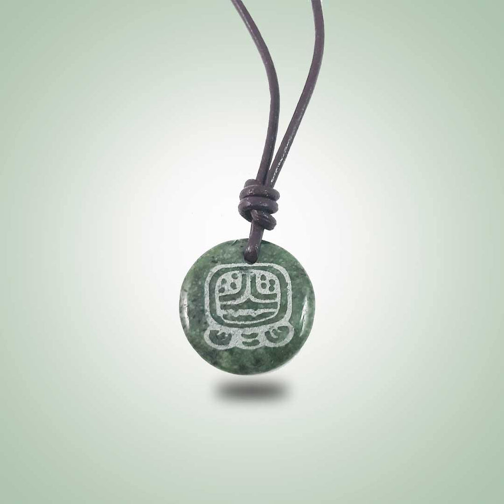 Small Mayan Sign Necklace (26mm) - Jade Maya