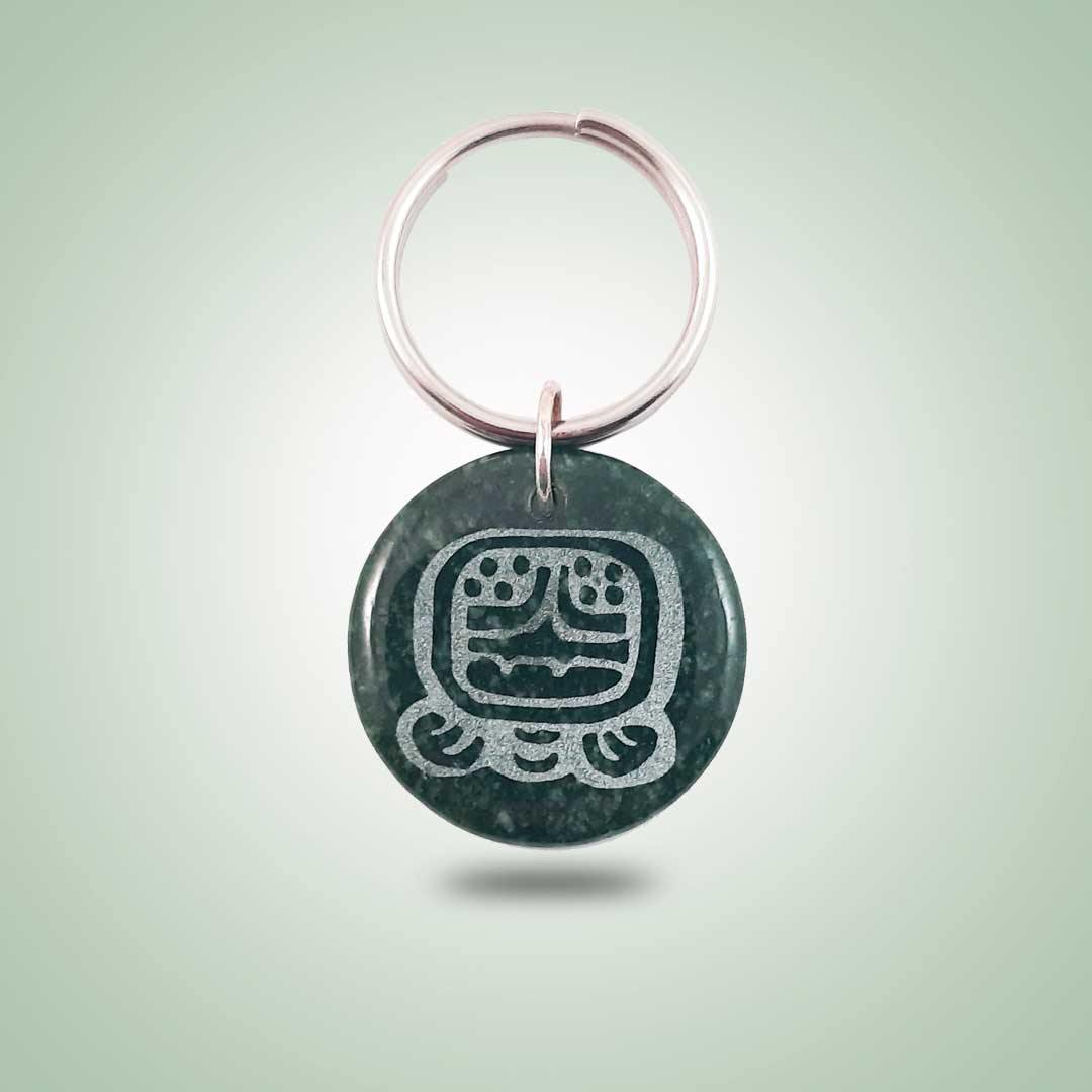 Aq'ab'al Glyph Keyring – Jade Maya