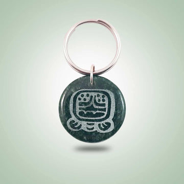 Aq'ab'al Glyph Keyring - Jade Maya
