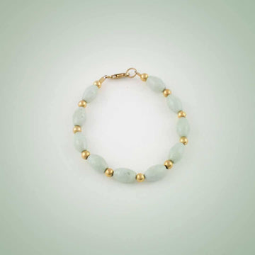 Bracelet in white jade - Jade Maya
