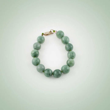 Dark green Jade beaded bracelet - Jade Maya