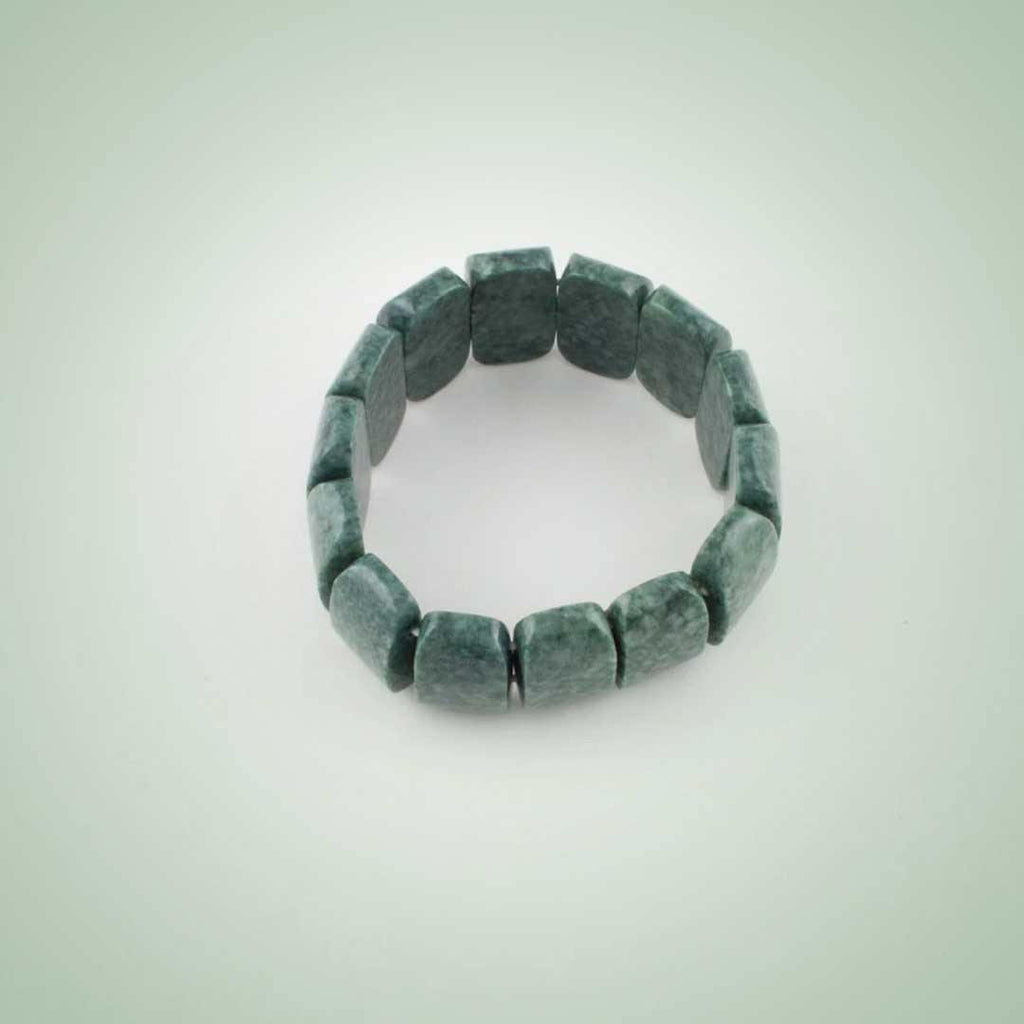 Green jade tablet Bracelet - Jade Maya