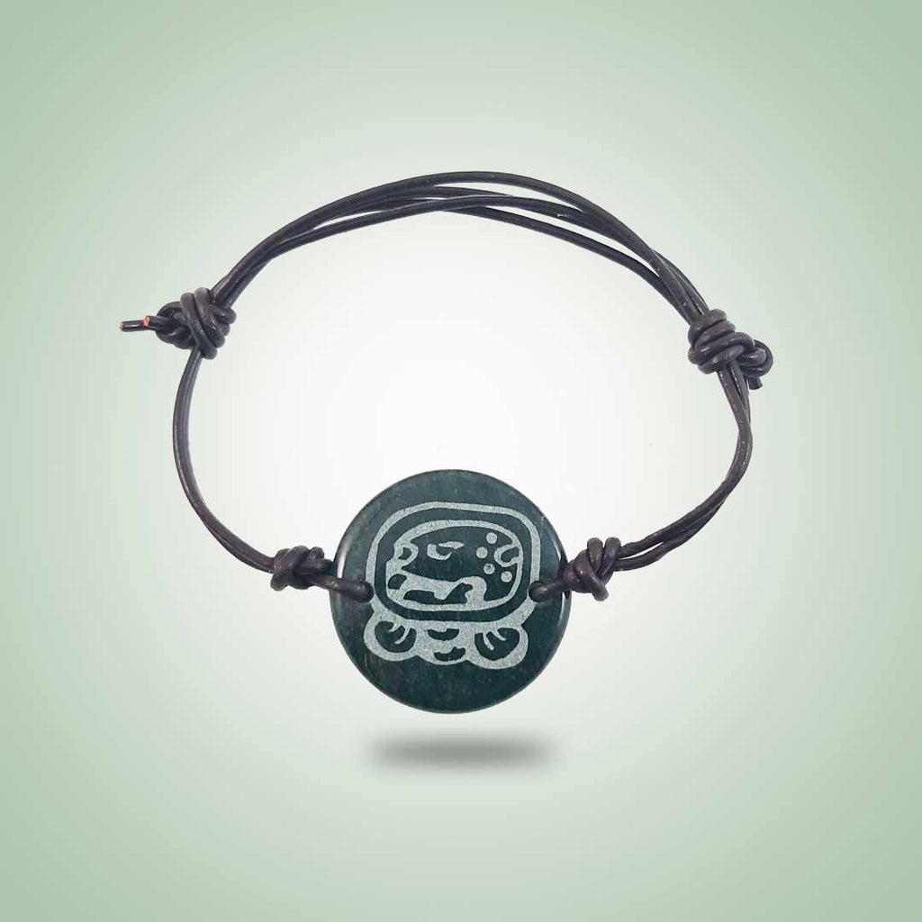 E Leather Bracelet - Jade Maya