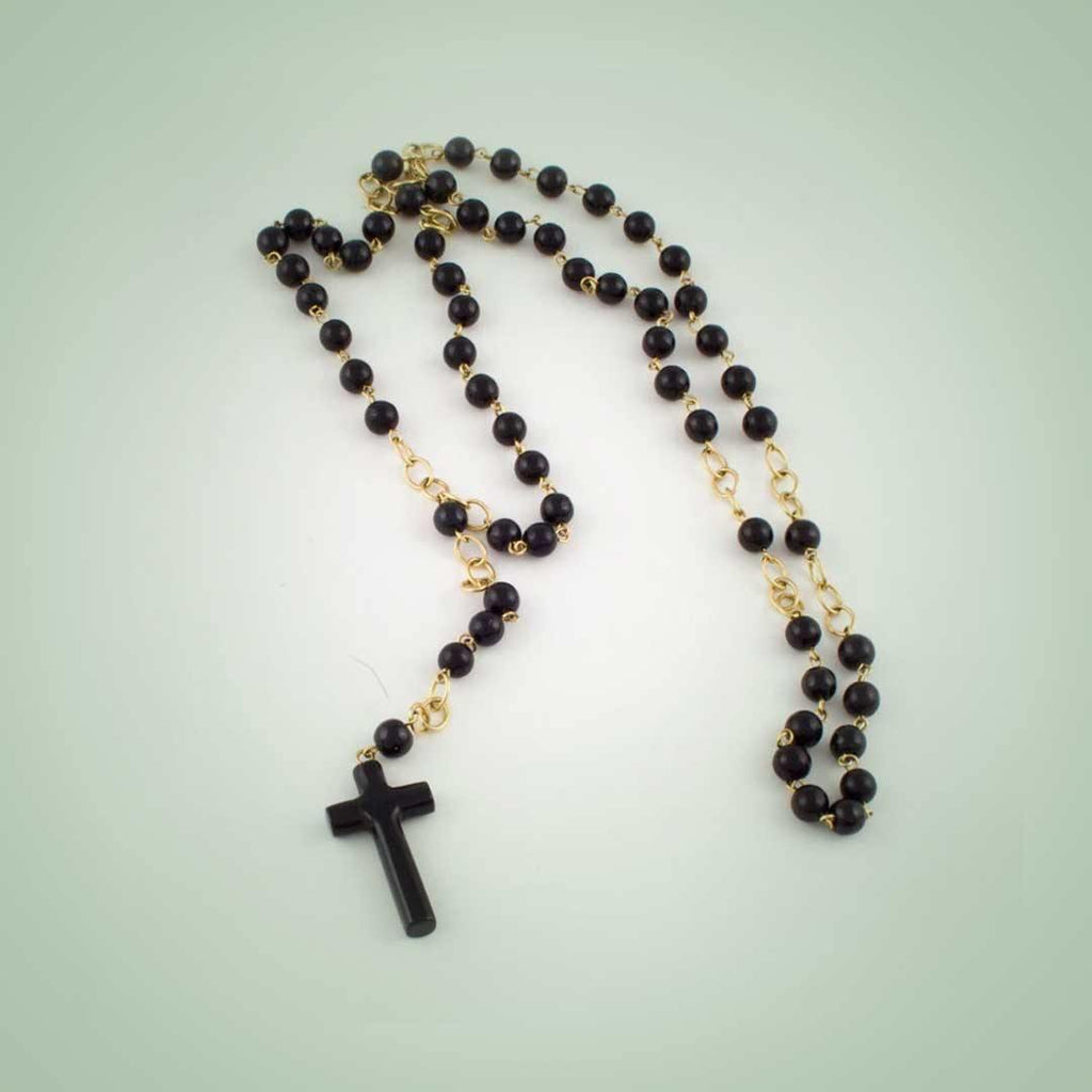 Black Jade Rosary - Jade Maya