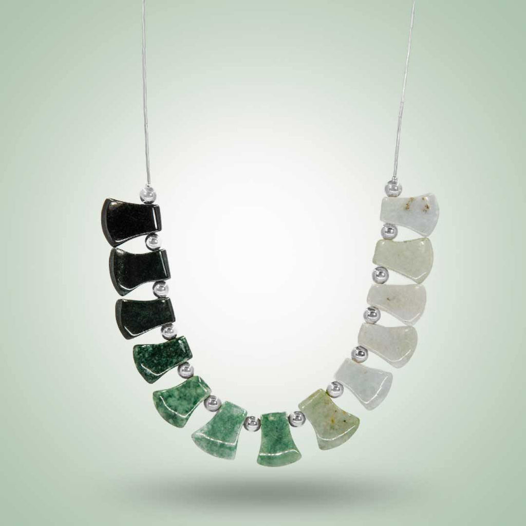 Multicolored Axe Necklace - Jade Maya