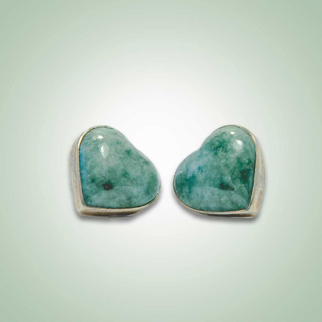 Heart Stud Earrings - Jade Maya