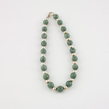 Green jade beaded necklace - Jade Maya