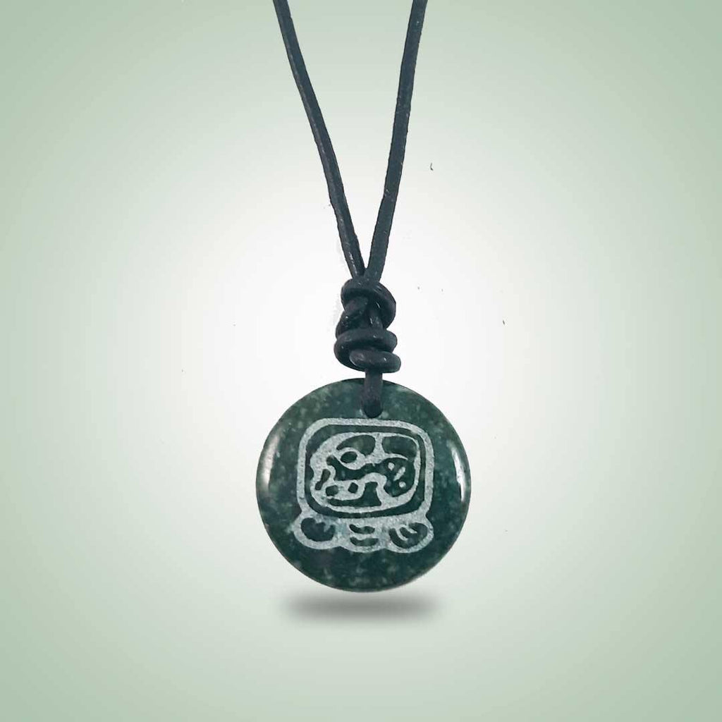 Large Mayan Sign Necklace (32mm) - Jade Maya
