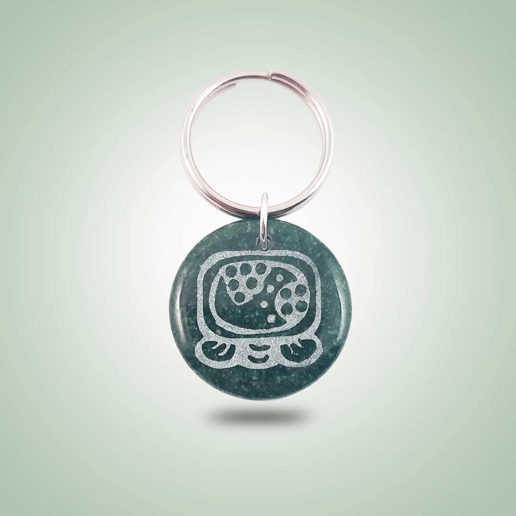 Mayan Glyph Keyring - Jade Maya