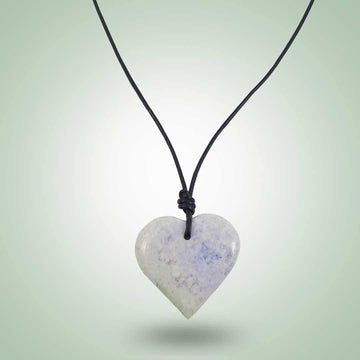 Large Lilac Heart Necklace - Jade Maya
