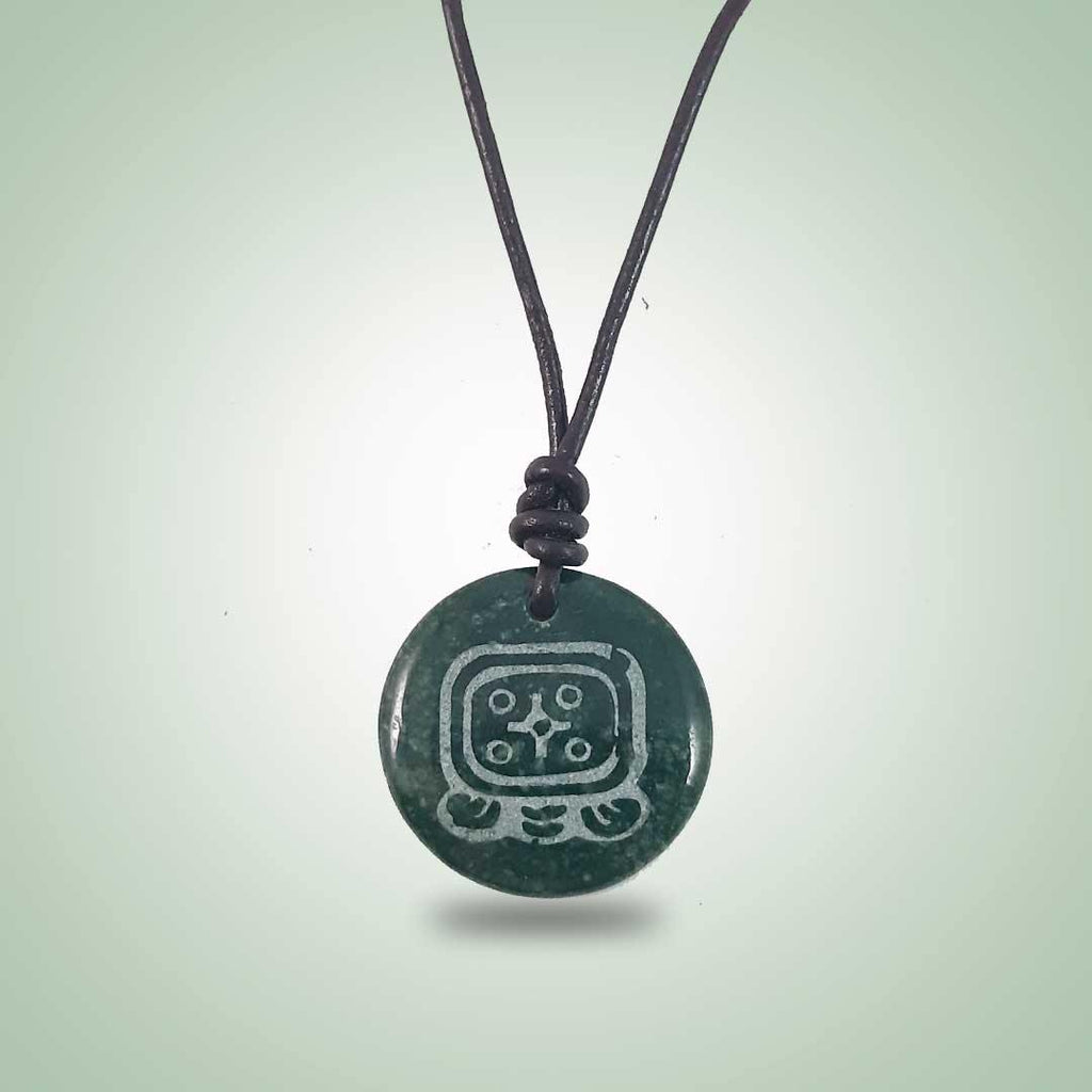 Q'anil Leather Necklace (32mm) - Jade Maya