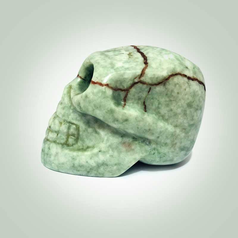 Large Jade Skull Paper Weight - Jade Maya